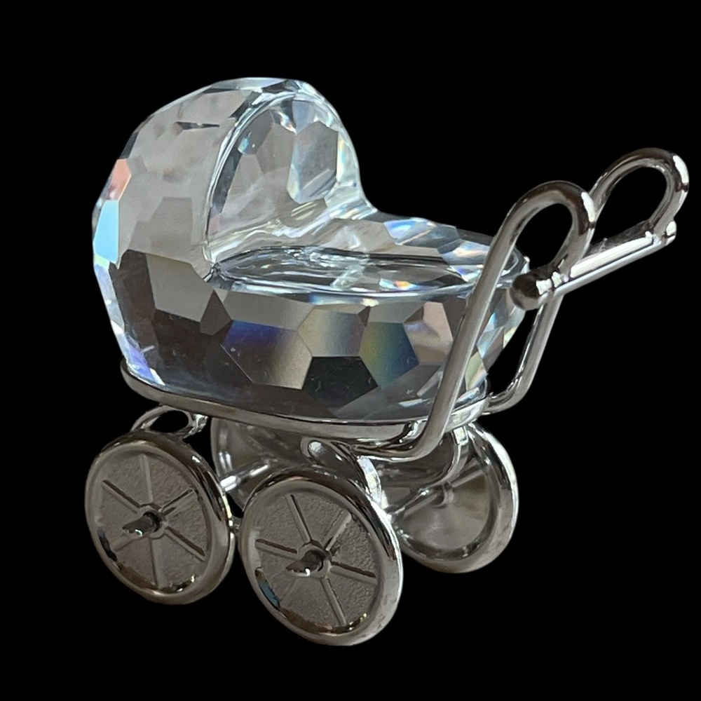 Swarovski Crystal Memories Baby Carriage/Pram Rhodium
